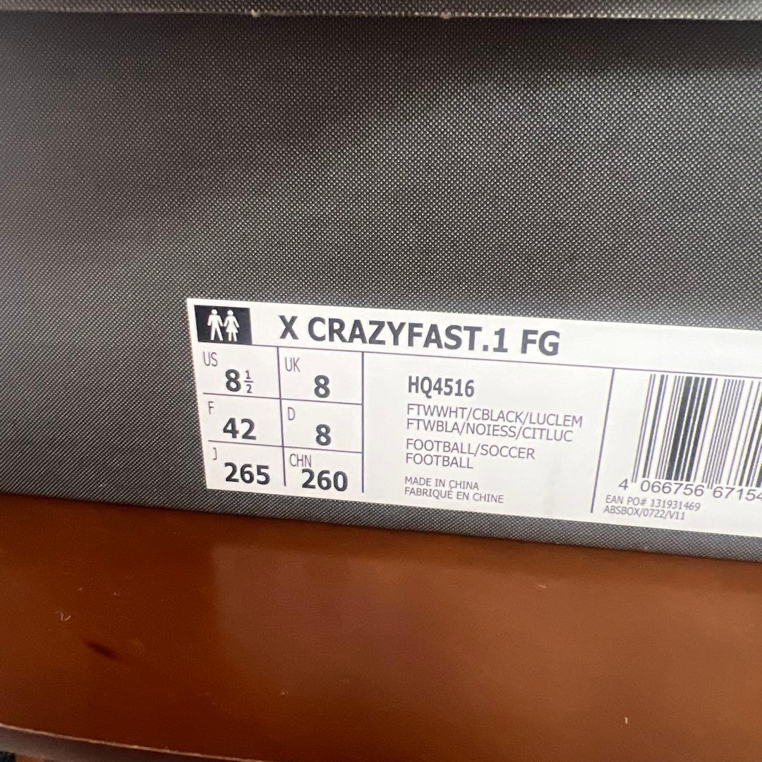adidas x crazyfast.1 FG HQ4516 サイズ26.5