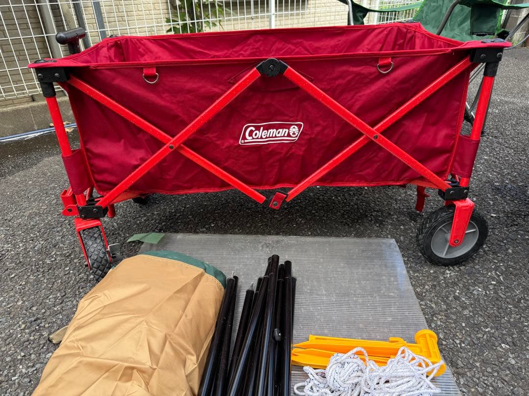 ❗️Coleman キャリーワゴン & ヘキサゴンタープ& リゾートチェアセット