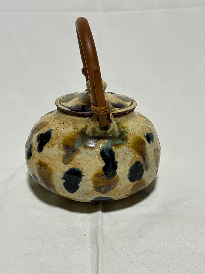 壺屋焼　琉球陶器　急須　土瓶　作者不明　金城次郎？　琉球焼　骨董　アンティーク