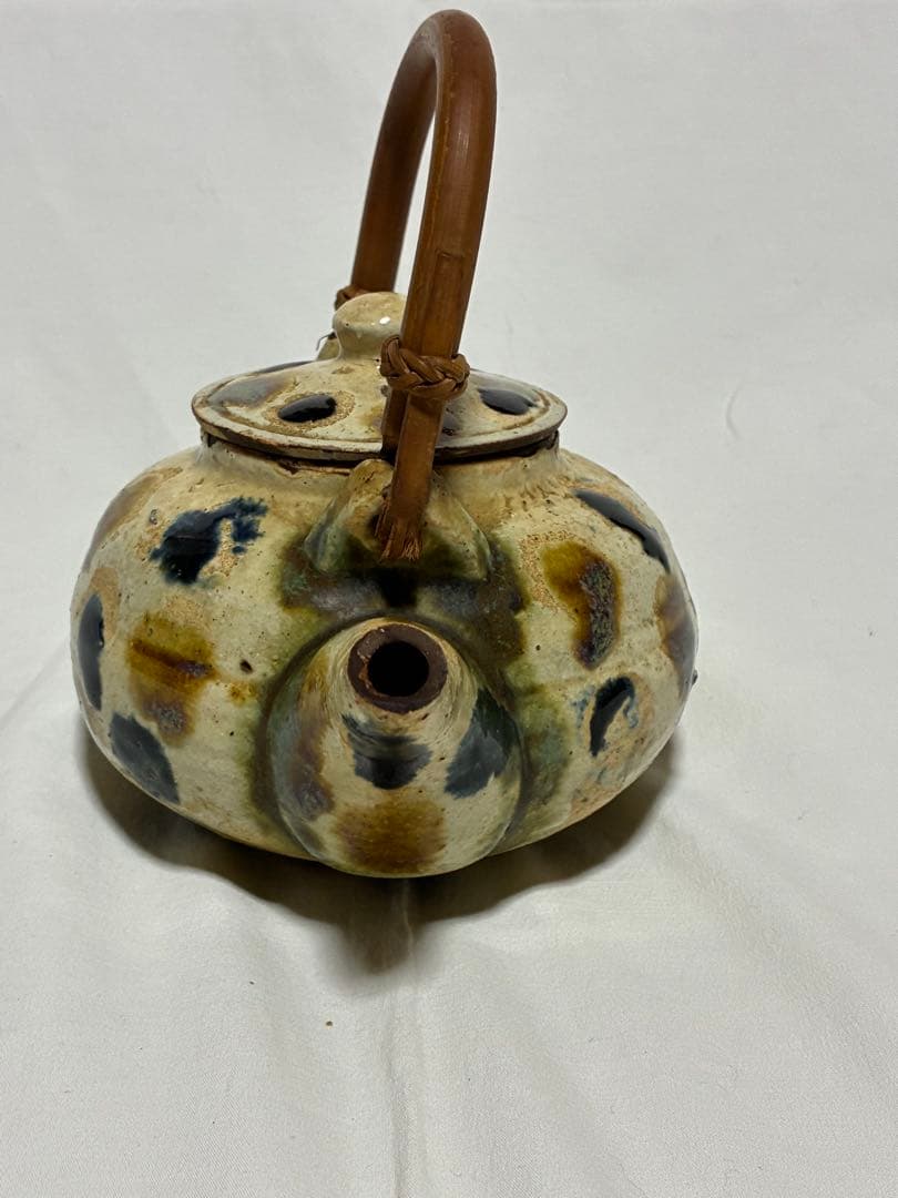 壺屋焼　琉球陶器　急須　土瓶　作者不明　金城次郎？　琉球焼　骨董　アンティーク