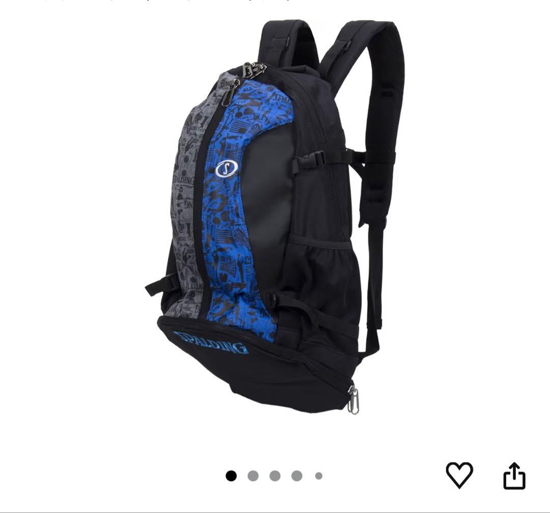 美品！バスケットボール用リュック 黒と青のデザイン