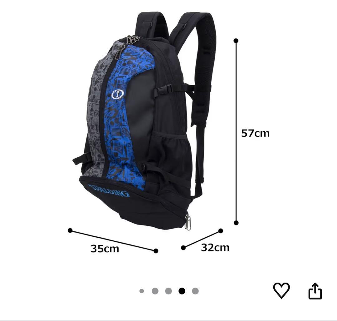 美品！バスケットボール用リュック 黒と青のデザイン