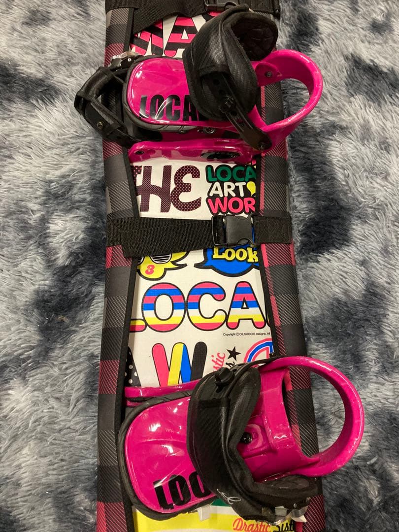 スノーボード ローカルアートワーク 板144cm ビンディング LOCA