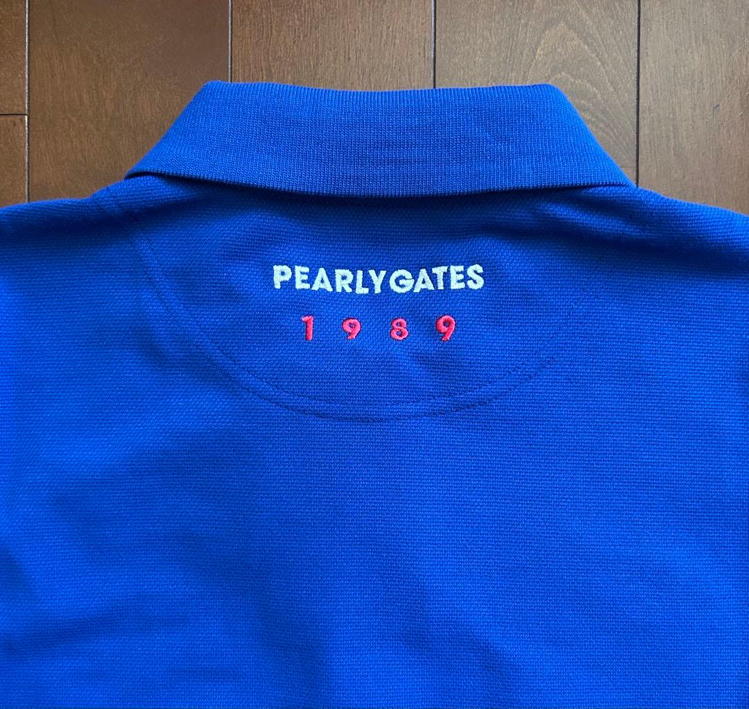 PEARLY GATES/パーリーゲイツ ワッペンポロ ブルー系 レディースS