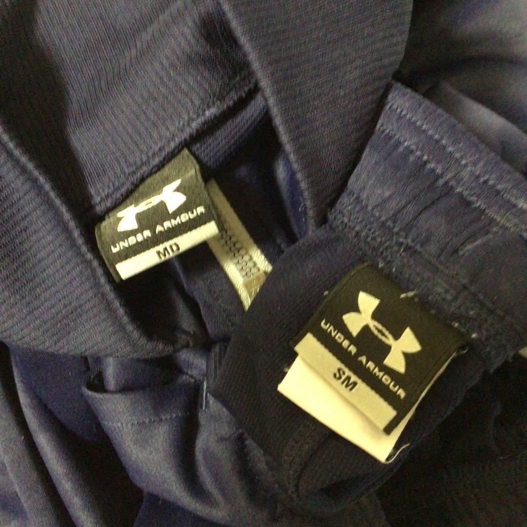 UNDER ARMOUR 迷彩 セットアップジャージ 上下セット 紺 M メンズ