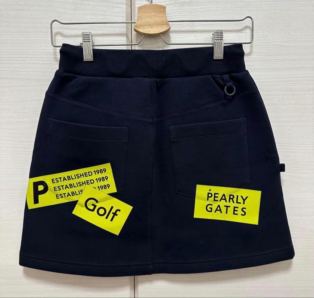 【美品】PEARLY GATES スカート ゴルフ レディース ダークネイビー