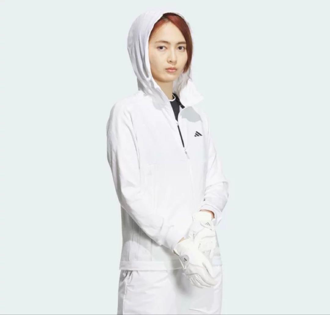 M ☆新品☆ アディダスゴルフ 春夏　ファブリックミックスストレッチ フーディー