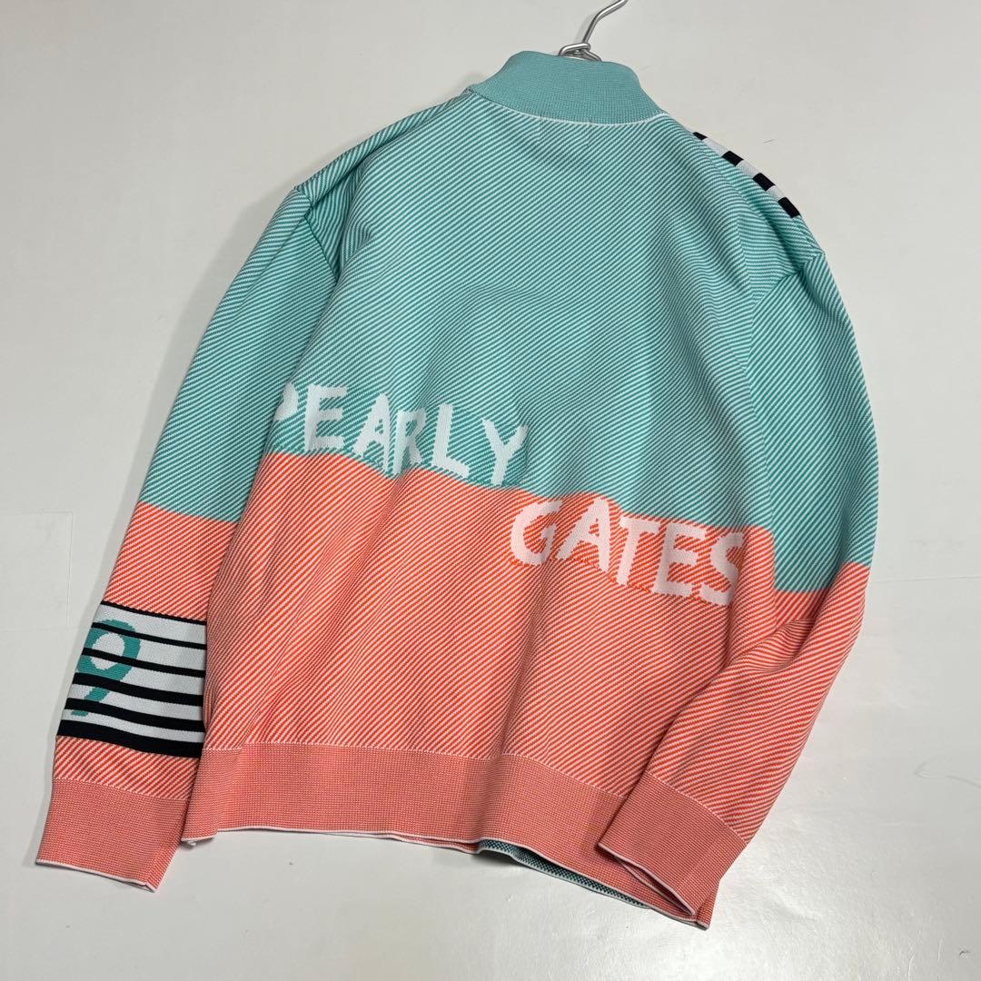 PEARLY GATES　パーリーゲイツ　バイアスジャガードハイネックセーター
