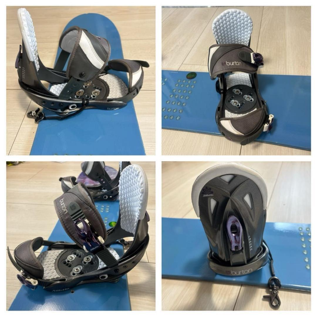 【良品】BURTON レディース スノーボード 3点セット 140㎝ 23.0㎝