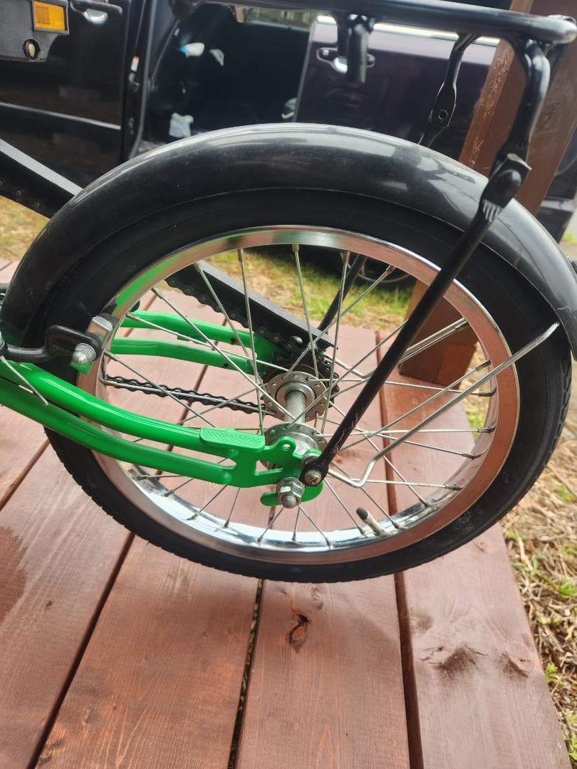 美品 SCOOMA スクーマ 折りたたみ自転車 16インチ 緑 レトロ