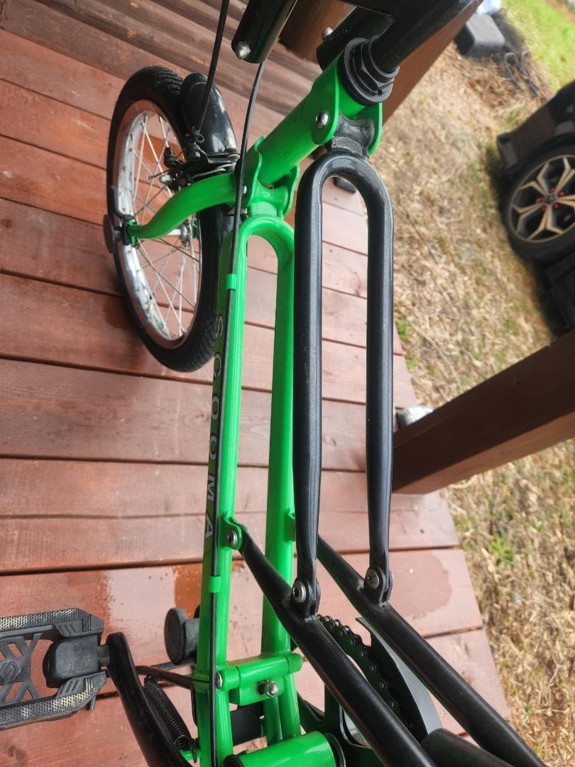 美品 SCOOMA スクーマ 折りたたみ自転車 16インチ 緑 レトロ