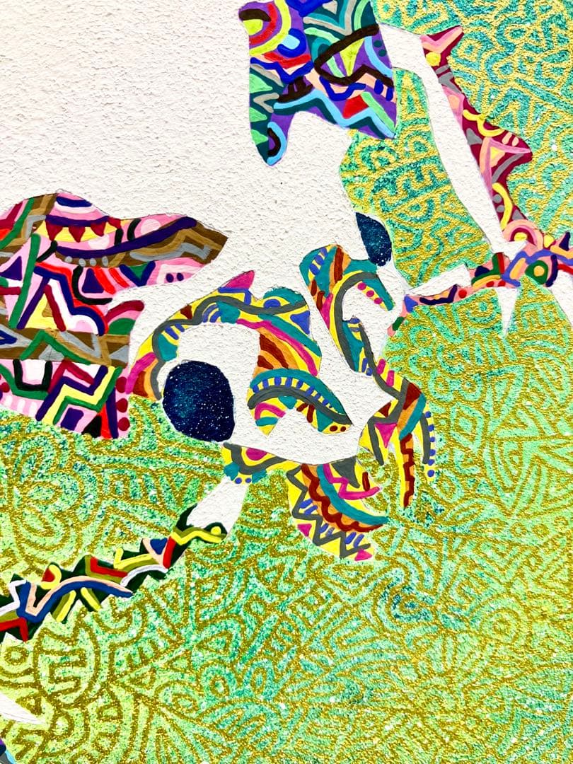 原画　虫　昆虫　動物画　絵画　アクリル画　現代アート　細密画　一点物