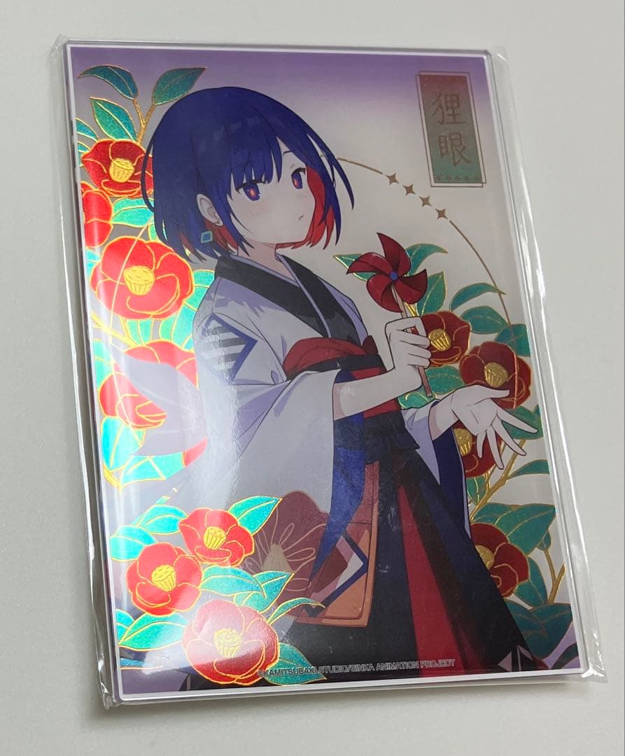 神神椿市建設中。キャラポップストア限定販売 箔入りアクリルプレート 谷置狸眼