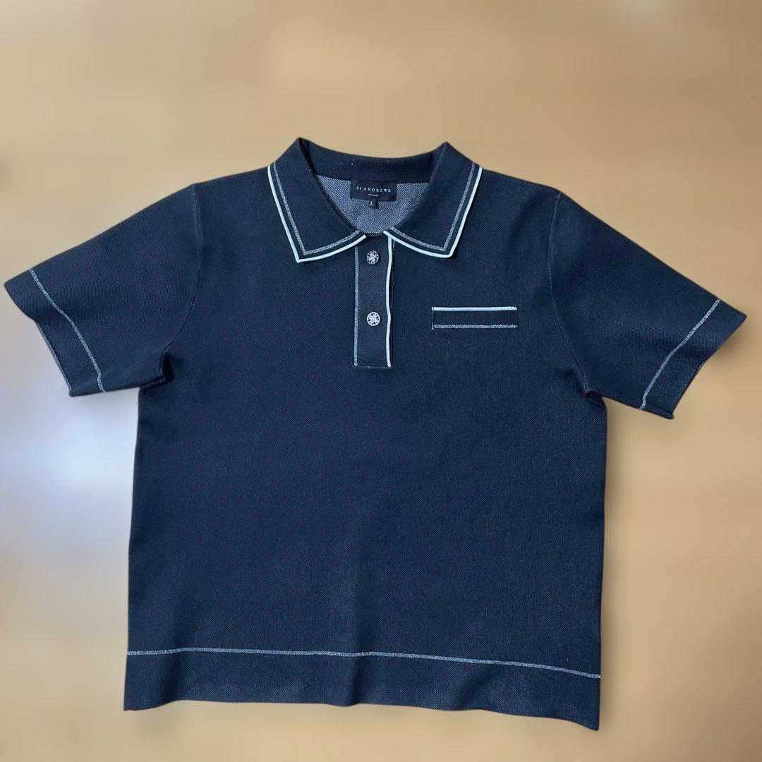 St Andrews ブラック ポロシャツ L