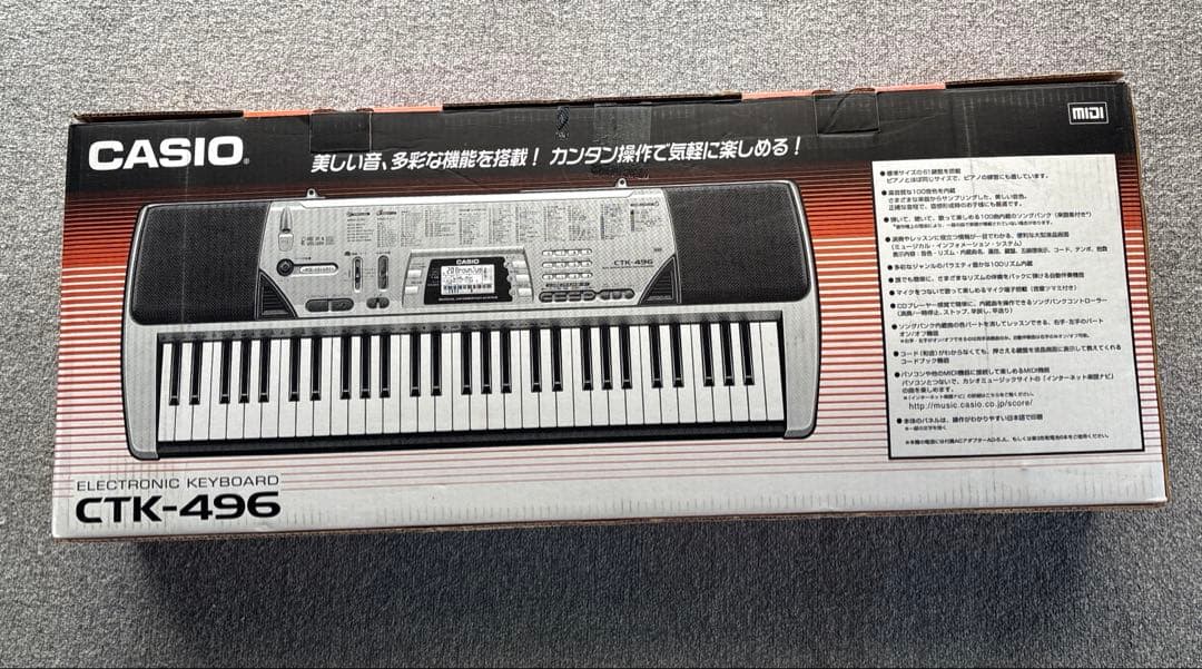 CASIO CTK-496 電子ピアノ、キーボード
