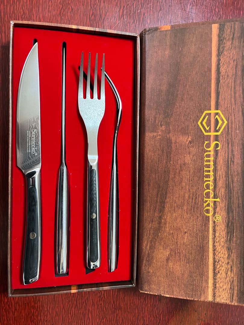 Sunnecko ナイフ&フォーク2本セット2セット