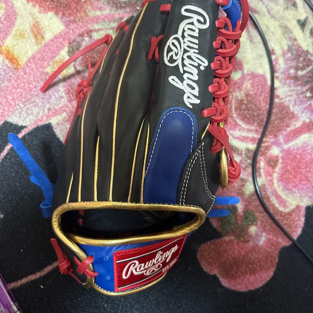 【美品】Rawlings HOH R2G 外野用 ブラック×ブルー×レッド