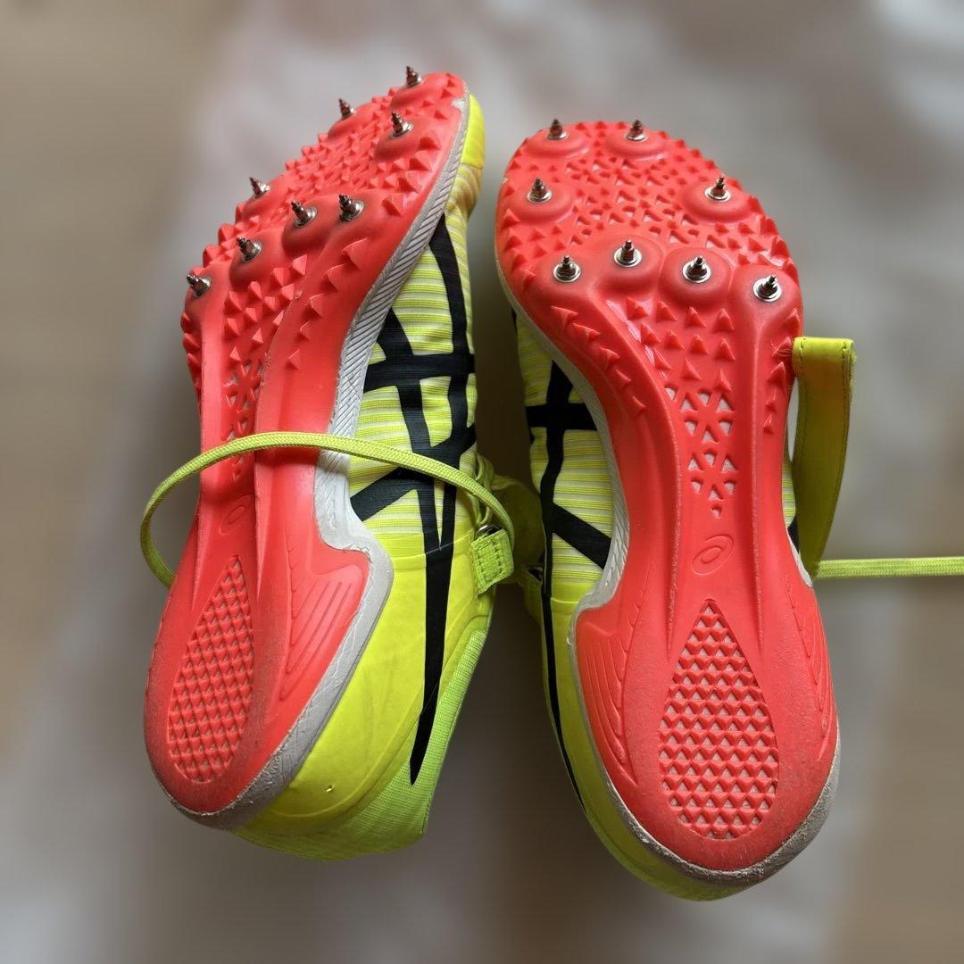 asics スパイクシューズ イエロー 27センチ