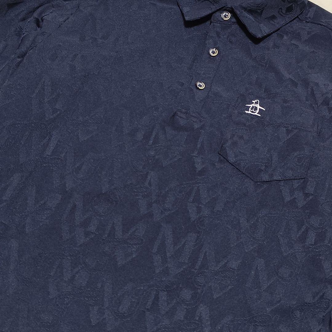 ほぼ未使用 MUNSINGWEAR 長袖シャツ モノグラム柄 総柄 ジャカード