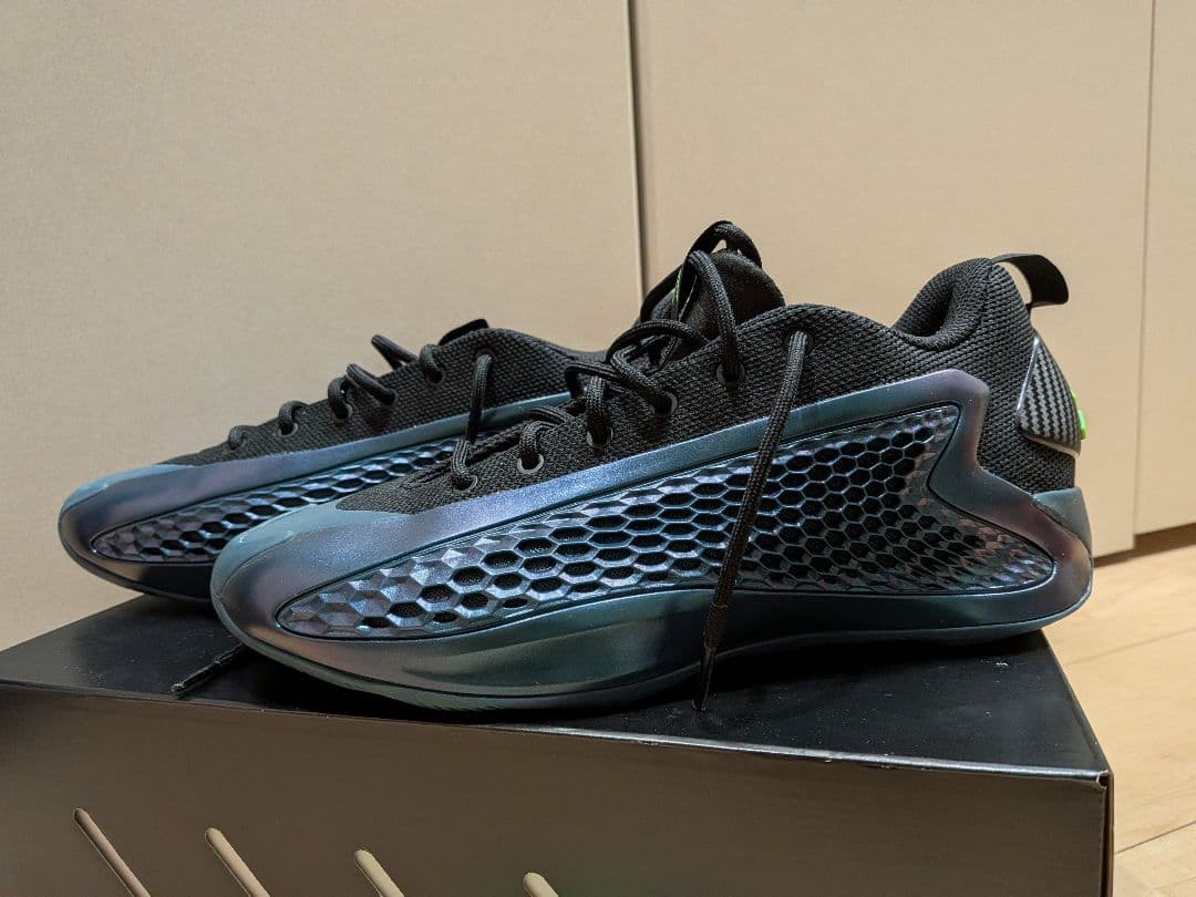adidas バスケットシューズ 25.5cm 黒/青