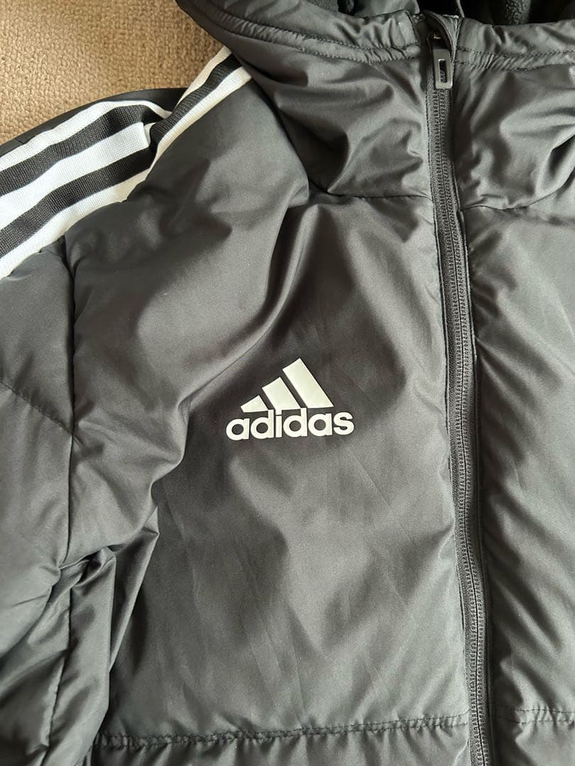 adidas ベンチコート　ロングダウンコート　M ブラック