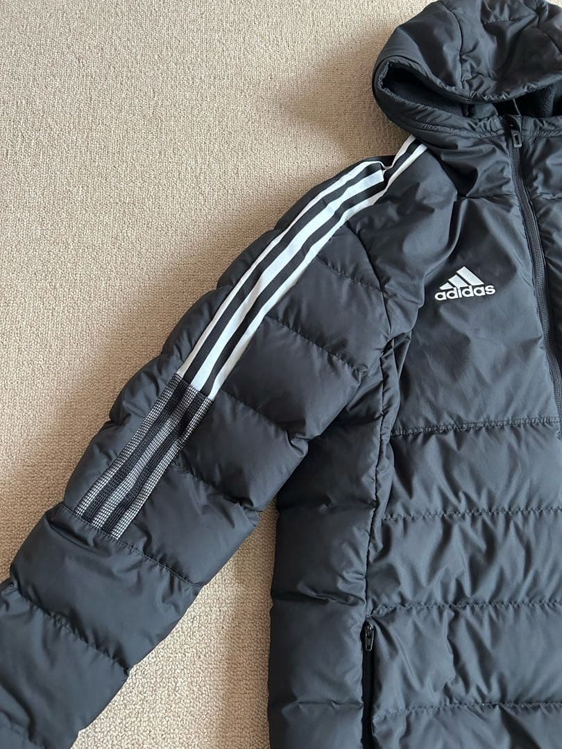 adidas ベンチコート　ロングダウンコート　M ブラック