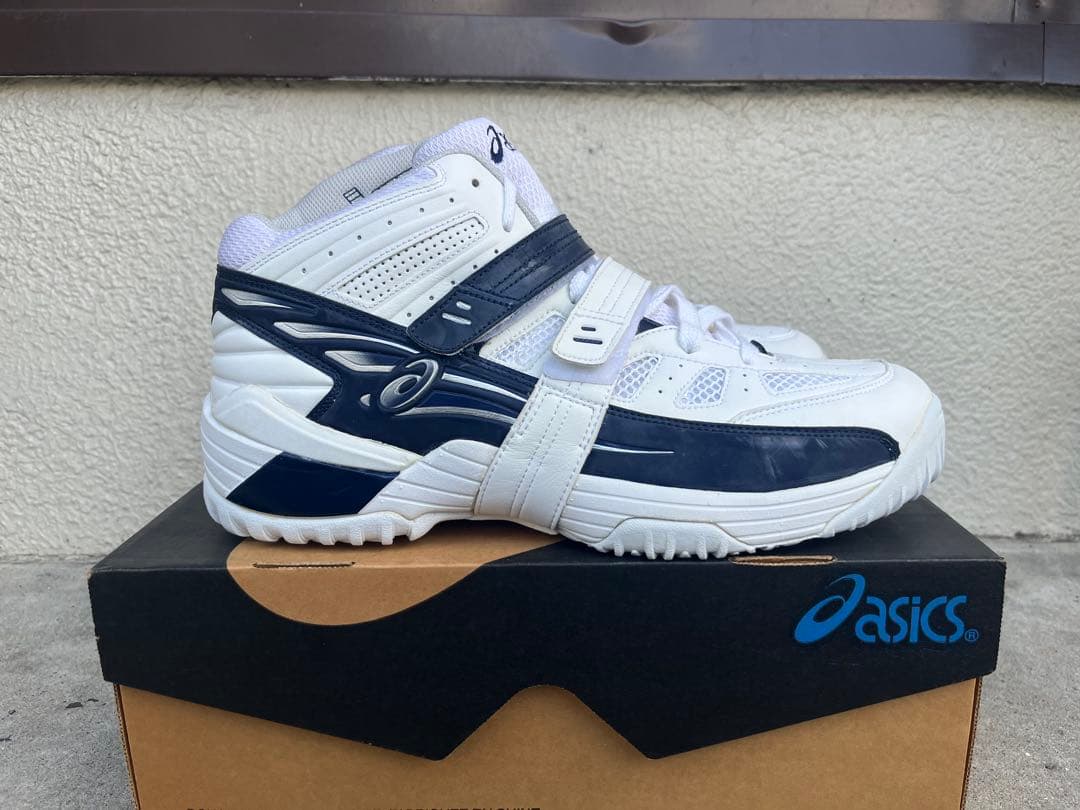 新品未使用 ASICS GELDOUBLE IV ホワイト/ネイビー 30cm