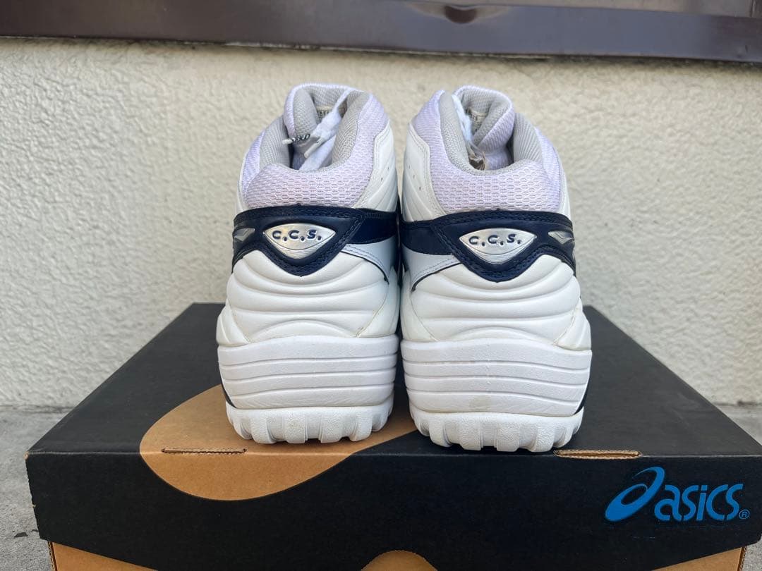 新品未使用 ASICS GELDOUBLE IV ホワイト/ネイビー 30cm