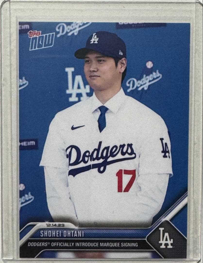 ★Topps Now 大谷翔平 ドジャース入団会見 史上最高額 ５枚セット★