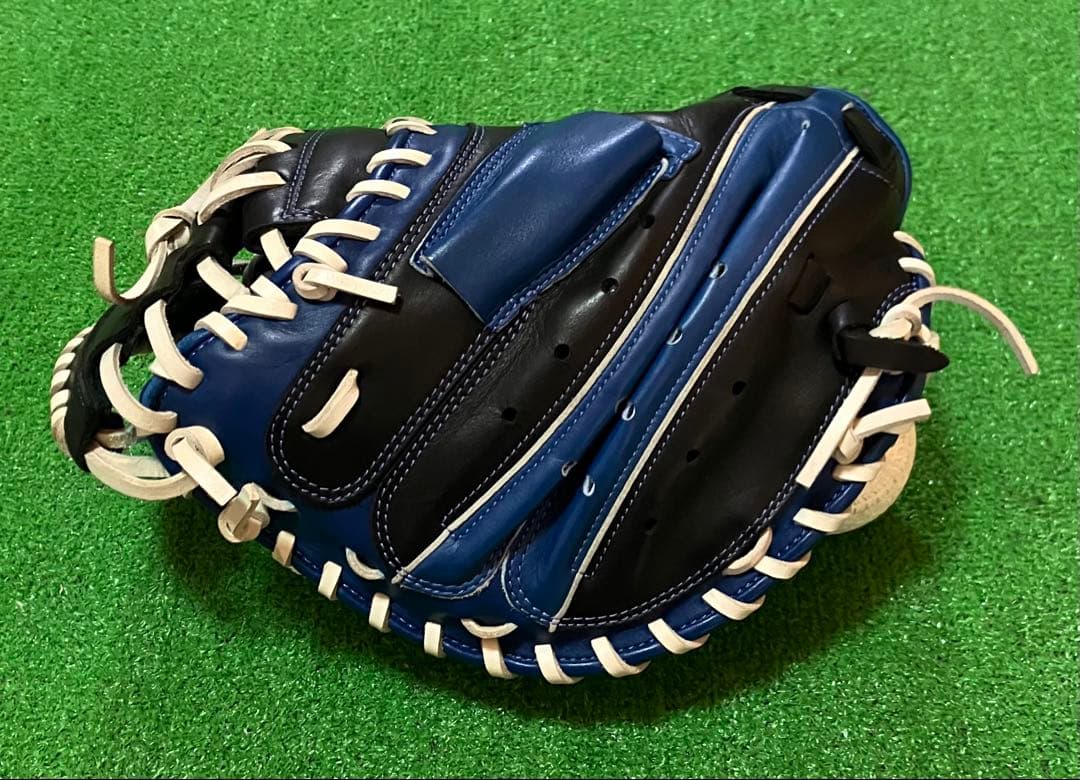 一般軟式野球用 キャッチャーミット ZETT ゼット 青 黒 捕手 大人用 右投