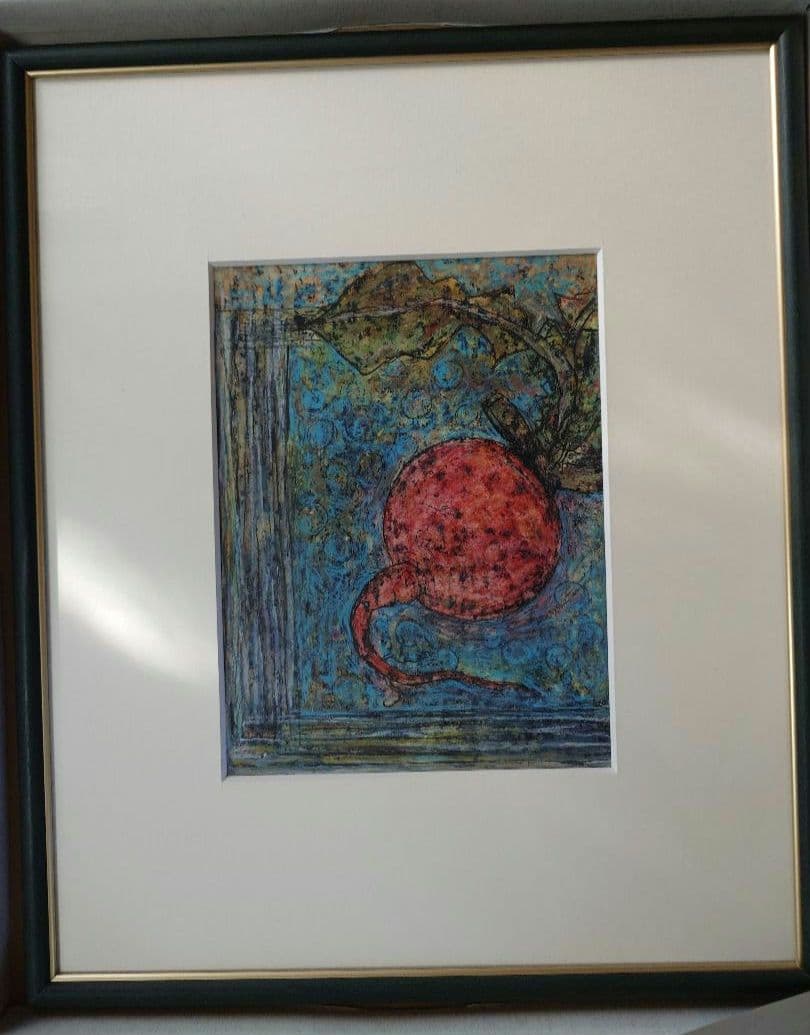 ★★定価3万円 蝋画/ロウ画 うえしんちえ子作 全額寄付