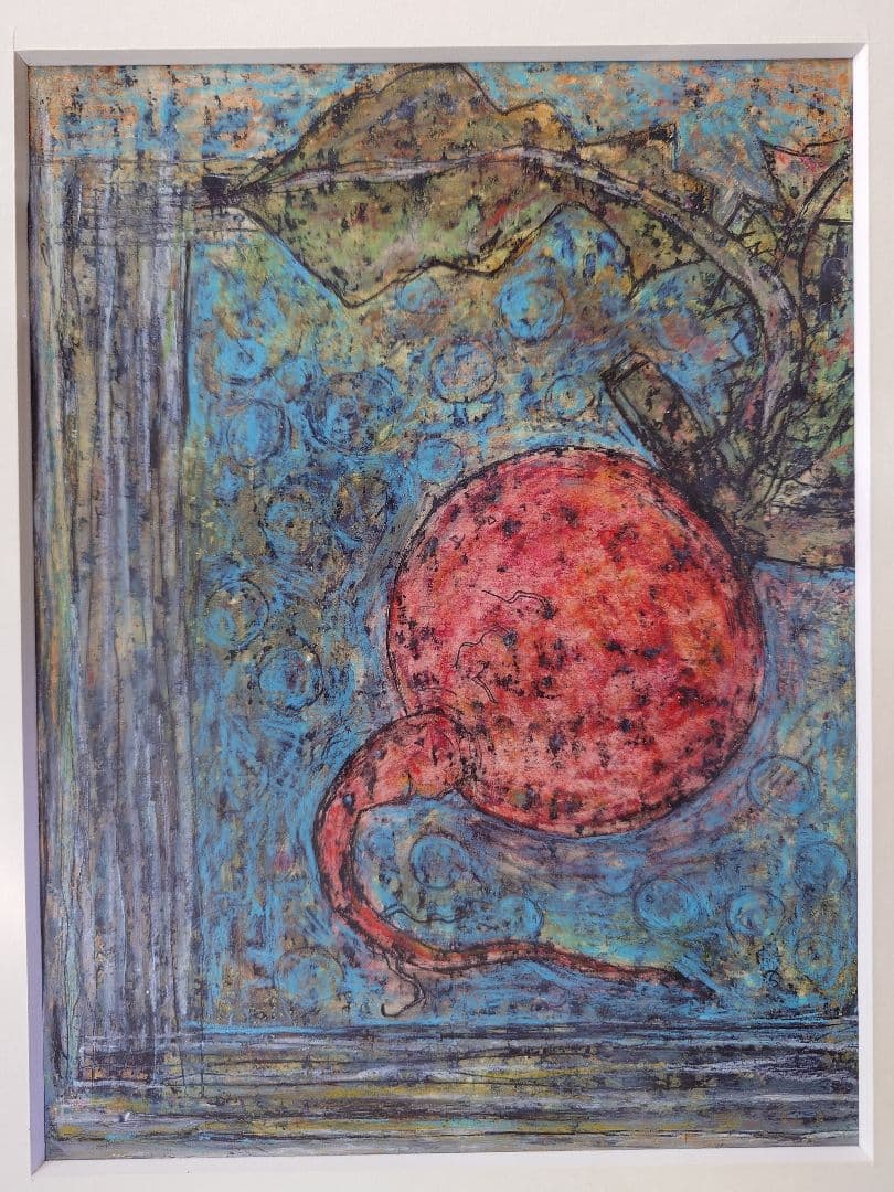 ★★定価3万円 蝋画/ロウ画 うえしんちえ子作 全額寄付