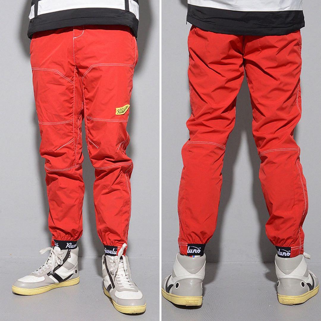 新品 ラッセルノ ゴルフ ウィンド ストップ ロング パンツ レッド L 5