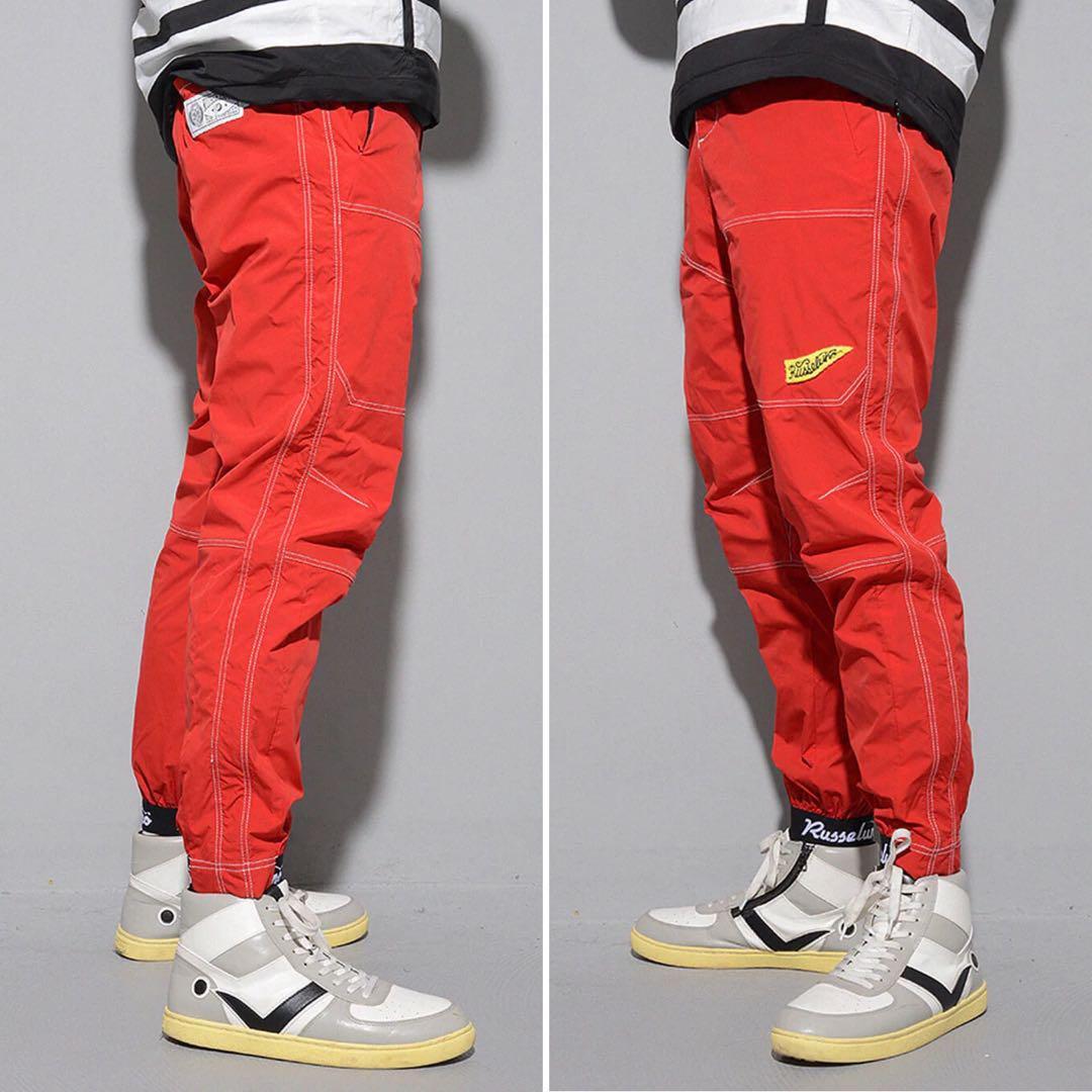 新品 ラッセルノ ゴルフ ウィンド ストップ ロング パンツ レッド L 5