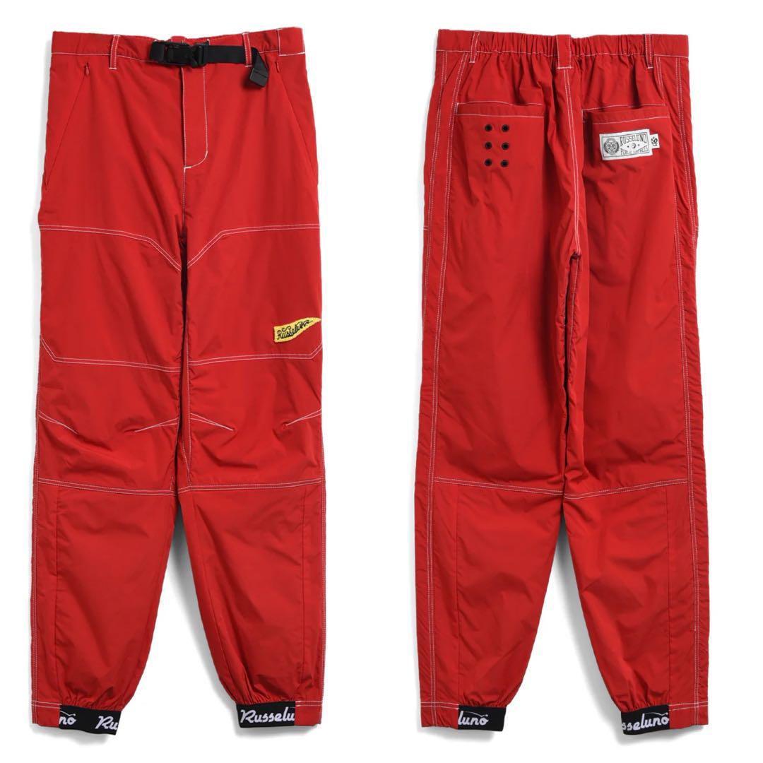 新品 ラッセルノ ゴルフ ウィンド ストップ ロング パンツ レッド L 5