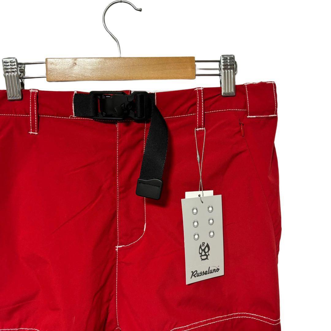 新品 ラッセルノ ゴルフ ウィンド ストップ ロング パンツ レッド L 5