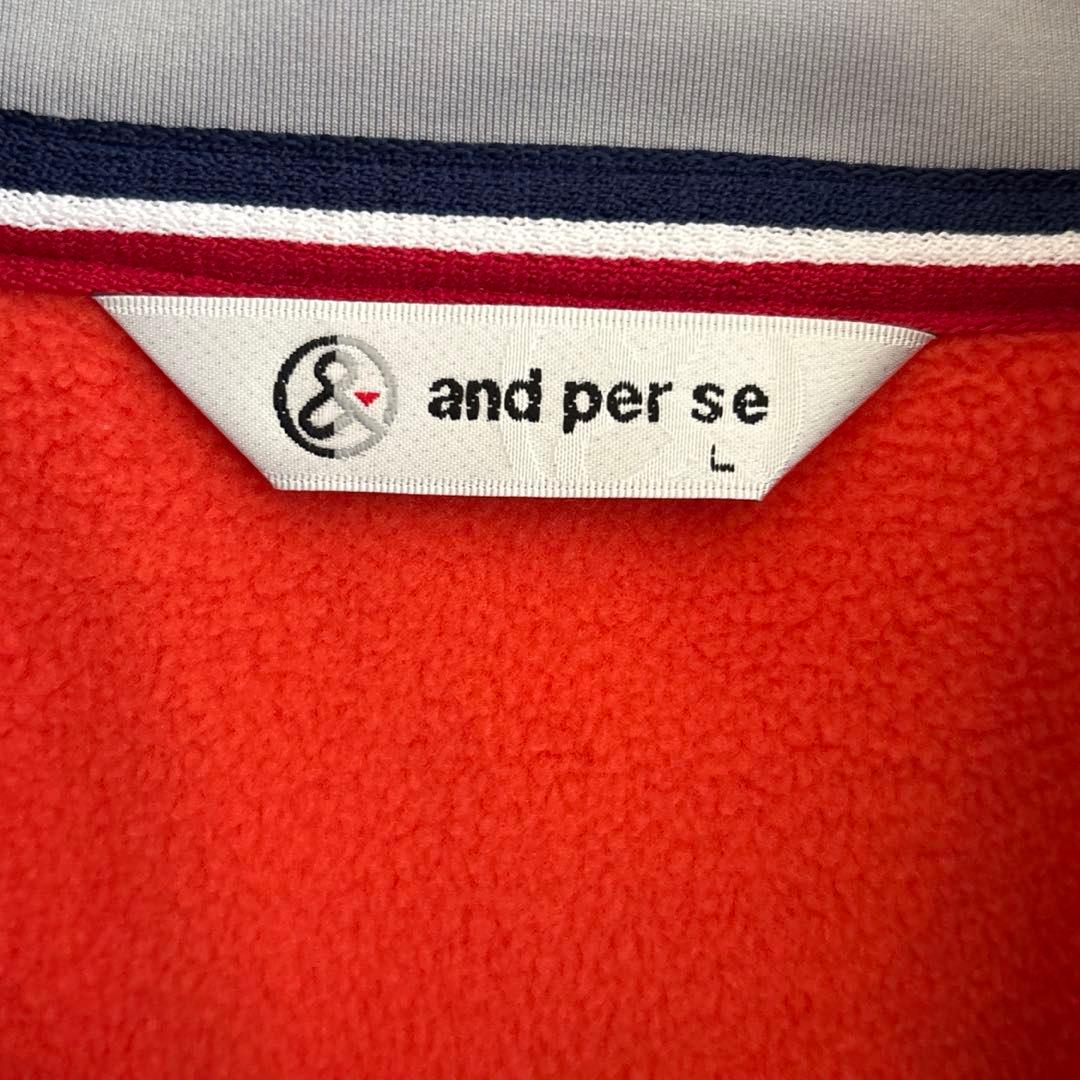 【美品】and per se フルジップジャケット グレー L