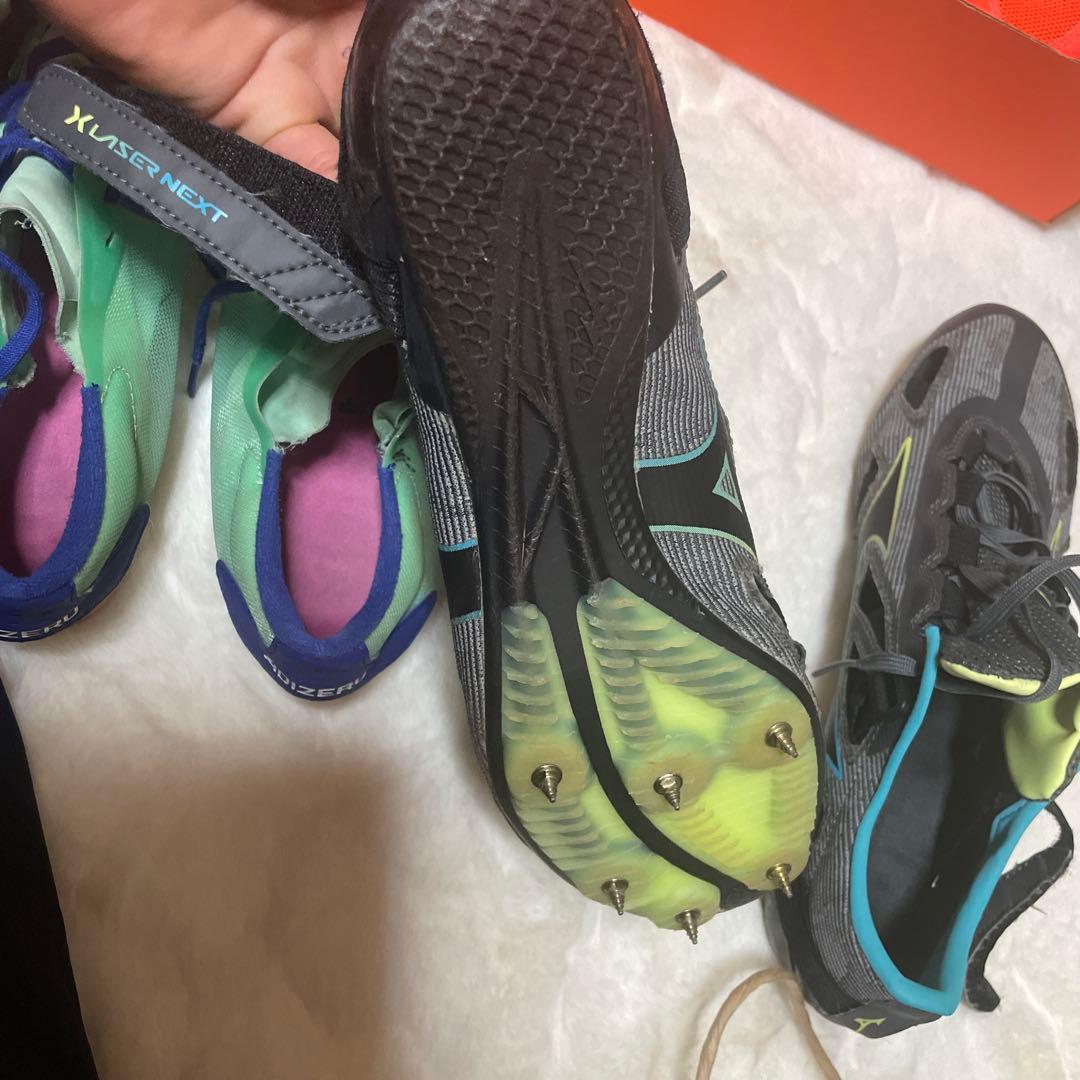 27.5Adizero スパイクシューズ グリーン/ブラック