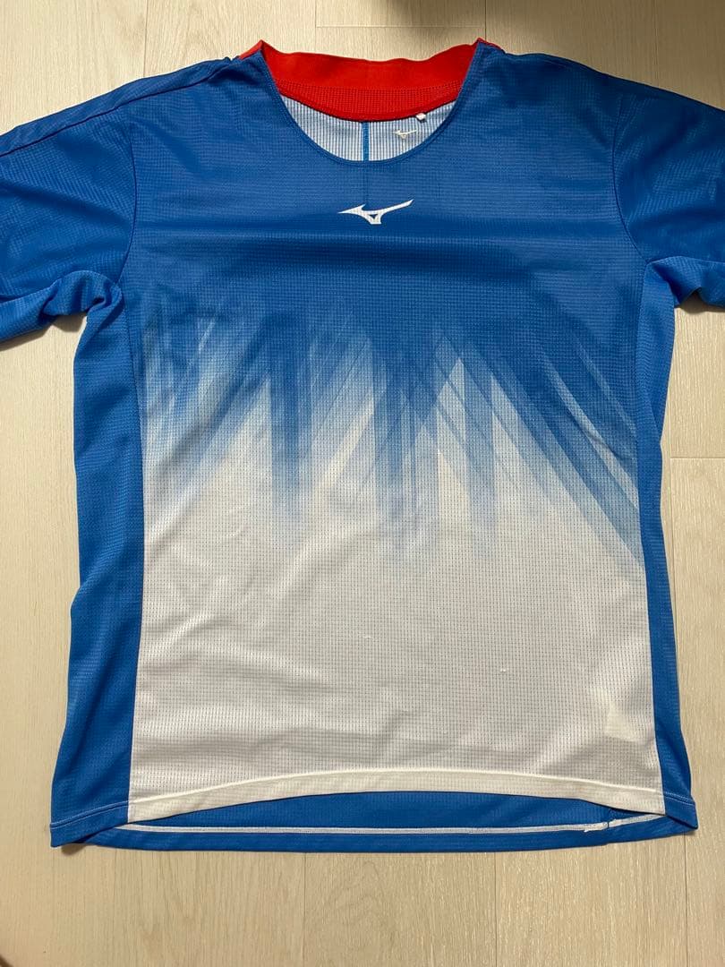 Mizuno グラデーション Tシャツ 青/赤