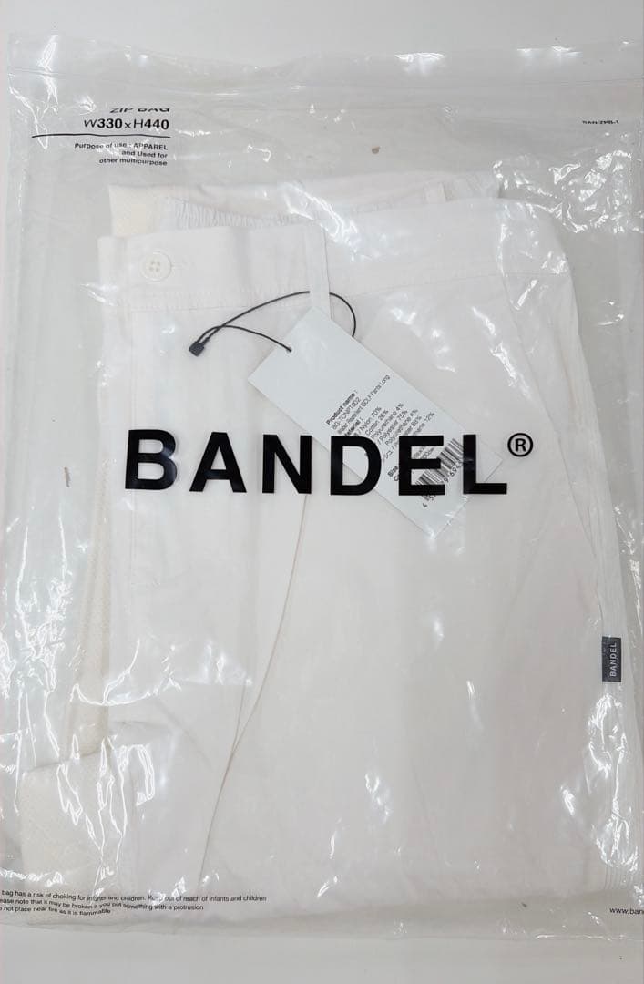【新品未使用】BANDEL 吸水速乾 ゴルフロングパンツ ホワイト L-XL