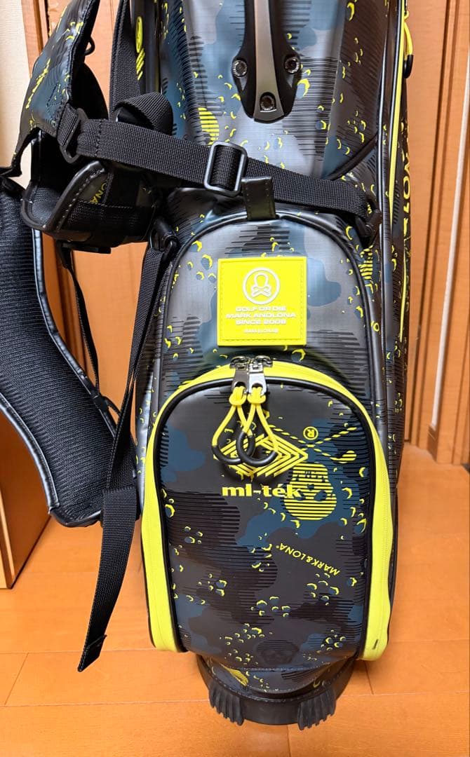MARK&LONA スタンド式キャディバッグ　2025SS ブラックイエロー
