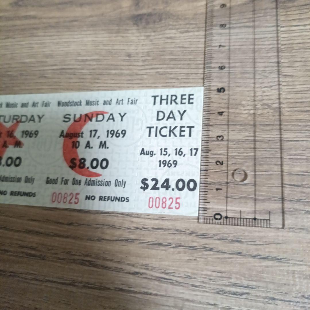 WOODSTOCK 1969年 未使用チケット 3日間通し券