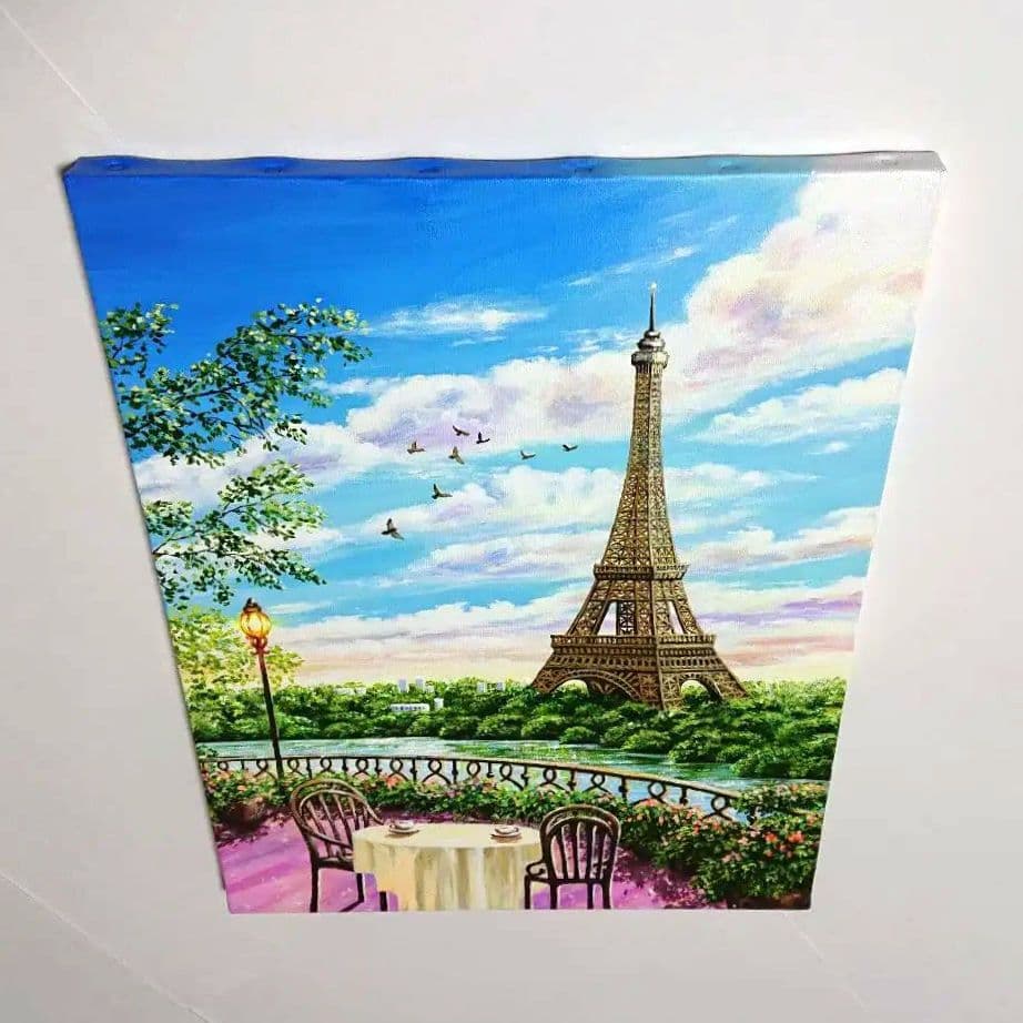 【欧州の景色③】アクリル画 F6 風景画 絵画
