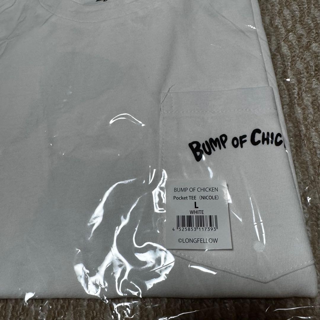 BUMP OF CHICKEN ポケットTシャツ L ホワイト　ニコル