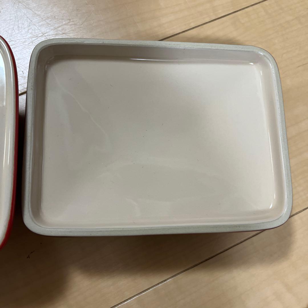 LE CREUSET チェリーレッド バターケース　バターボックス　新品