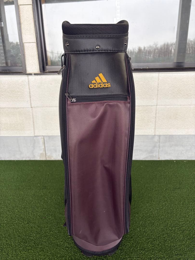adidas 中古キャディバッグ 黒/ブラウン　アディダス軽量タイプ