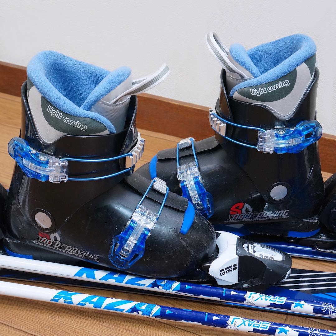 メンテ済 120cm 靴21cm SWALLOW スキーセット