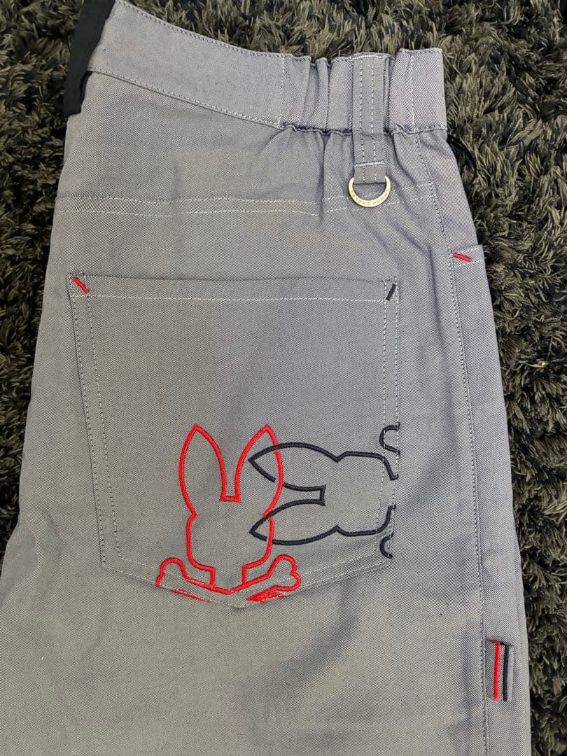 サイコバニーゴルフ　ファイブポケットパンツ　ブルー×ネイビー　サイズM