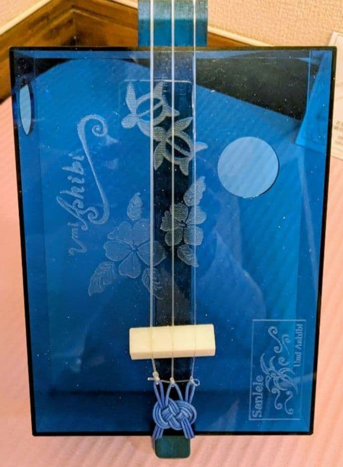 サンレレ 本体 ブルー　ハイビスカスホヌ柄