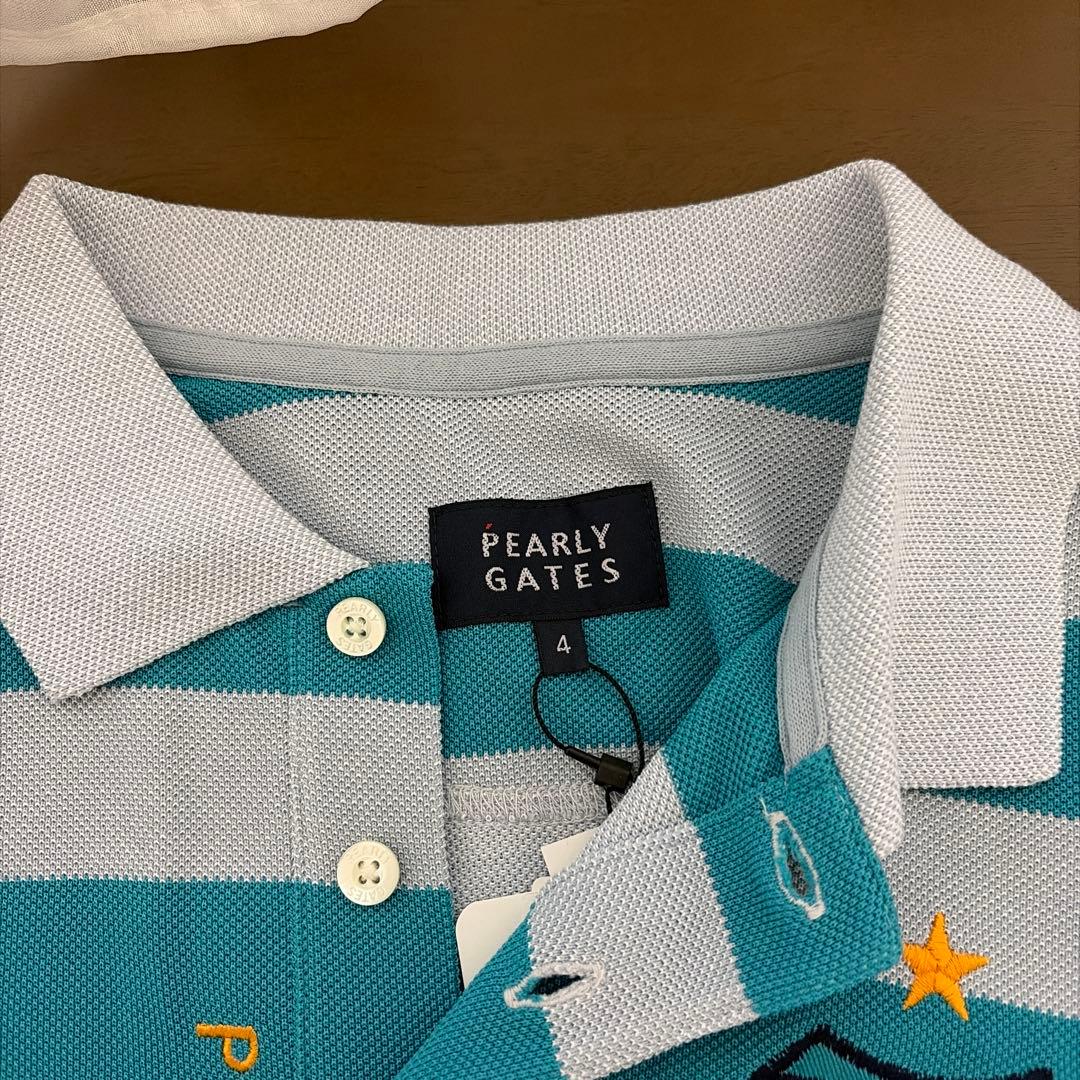 PEARLY GATES ストライプポロシャツ サイズ4